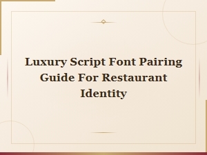 Luxury Script Font Pairing Guide for Restaurant Identity